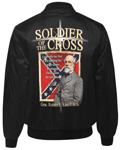 Soldier of the Cross Robert E. Lee quilted bomber jacket